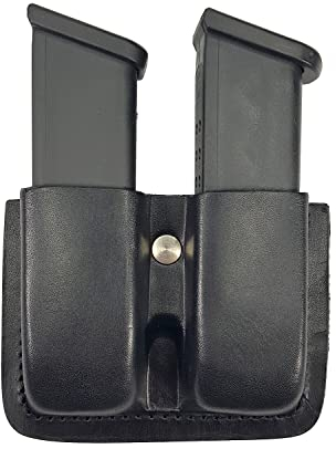 VlaMiTex M4 Doppel Magazinhalter aus Leder schwarz für Doppelreihige Magazine