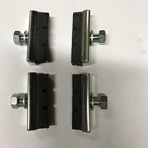GET BETTER WET WEATHER BIKE BRAKING ON STEEL RIMS 4x LEATHER CALIPER BRAKE BLOCKS SHOES PAD