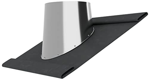 Schornstein Dachdurchführung inklusive Wetterkragen in allen Neigungen und Durchmessern (Außendurchmesser Ø200mm, 5-30° Edelstahl mit Blei)