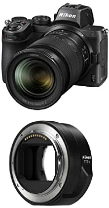 Nikon Z 5 spegellös fullformatkamera med Nikon 24–70 mm 1:4,0 S (24,3 MP, hybrid-AF med 273 mätfält, 5-axlad bildstabilisator) & NIKON FTZ II Adapter för F-objektiv till kameror med Z-Mount