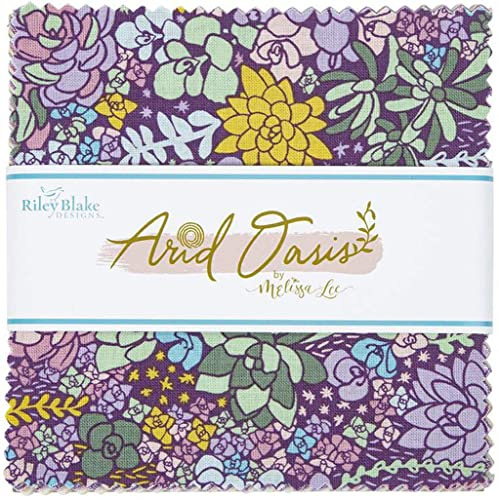Melissa Lee Arid Oasis 5 Stacker 42 5-inch Squares Charm Pack Riley Blake Designs 5-12490-42