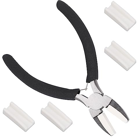 Pinze per la creazione di gioielli in nylon, strumenti in acciaio al carbonio per perline, looping, filo modellante