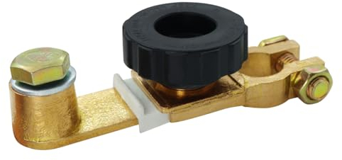 HuaLiSiJi Stacca Batteria per Auto 12V 24V, Interruttore Batteria Auto Morsetti per Batteria Auto Materiale di Rame Puro con Pulsante for Motorbike Car Truck Boat Caravan (Nero)