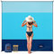 AnorTrek Sandfreie Stranddecke XXL 300x300cm - Ultraleicht, Schnelltrocknend & Spritzwassergeschützt, Mehrzweck Campingdecke/Picknickmatte/Strandtuch mit Tragetasche & ABS-Heringen