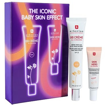 Erborian - The Iconic Baby Skin Effect - XMAS23 Kit BB Skin Hero - Skin Hero 15ml + BB Creme Nackt 40ml - Nackt