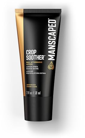 MANSCAPED® Crop Soother™ Loción aftershave íntima - Enriquecida con áloe, avena coloidal, karité, manteca de semillas de cacao y aceite de cártamo, para calmar y aliviar la piel después del afeitado