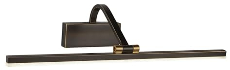 Licht-Erlebnisse Bilderlampe LED in Schwarz-Gold Antik 3000 K 679 lm Metall Jugendstil verstellbar Bilderleuchte Wohnzimmer