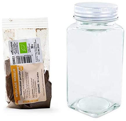 Flacon à épices poudreur + muscade moulue 30 g