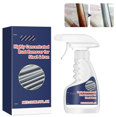 HASAIKA® Convertisseur de Rouille Spray, Enlève la Rouille en Spray pour Une Utilisation dans Les salles de Bains, Le cuivre et d'autres Surfaces métalliques. (120 ML)
