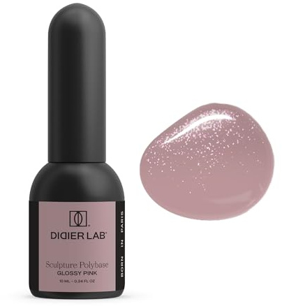 DIDIER LAB Sculpture Polybase UV Smalto Unghie Glossy Pink - Base Coat & Smalto per Unghie 2in1 Autolivellante - Forte Adesione Smalto Semipermanente LED UV - Manicure Rapido e Perfetto - 10ml