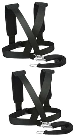 PartyKindom 2pièces Bretelles De Portage Et Ceinture De Résistance Harnais De Traîneau Pour Entraînement Appareil De Fitness Pour Course à Pied Et Jogging
