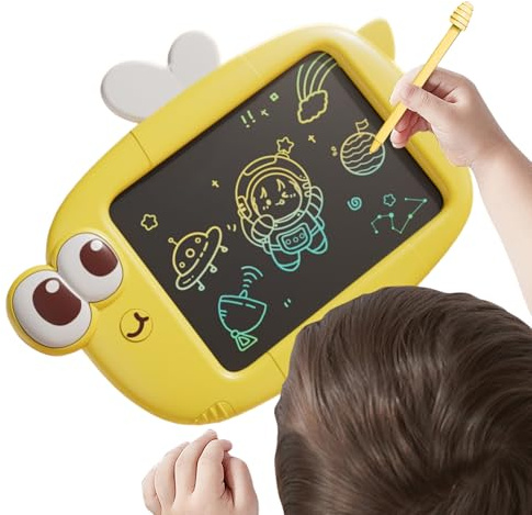 Duroecsain Pizarra de escritura LCD,Tablero de Dibujo Borrable Reutilizable para | Juguete Educativo Portátil para Aprendizaje Escritura Dibujo Viaje Escuela Preparatoria