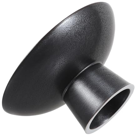 Angoily Dekorative Keramik Kuchenplatte mit Fuß Leichte Dessert und Obstschale für Partys und Geburtstage Platzsparender Servierteller In Schwarz