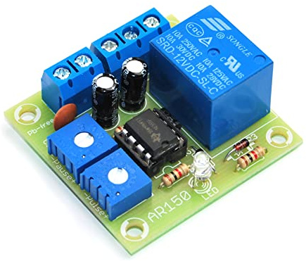 ArliKits AR150 - Temporizador con relé, Juego de Montaje, Temporizador de intervalos, luz Intermitente, indicador LED, Control de Tiempo