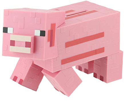 Minecraft Pig Money Bank - Officially Licensed Minecraft Merchandise Novelty Kids Piggy Bank, Gift for Gamers | Paladone