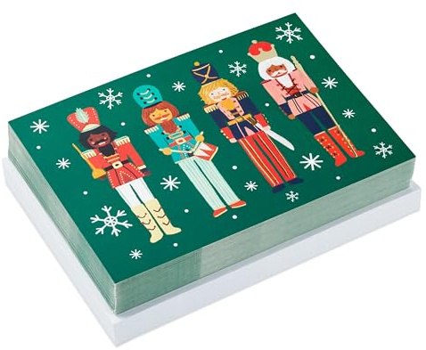 Hallmark Boxed Christmas Cards, Four Nutcrackers (40 Cards and 40 Envelopes)