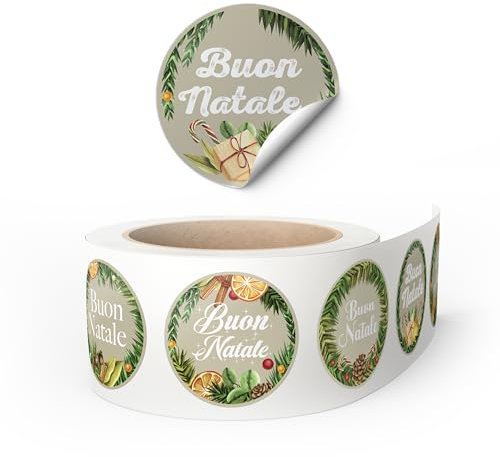 Etichette Adesive Regalo Natale – Maxi Etichetta Regali Merry Christmas - Adesivi Chiudi Pacchi Natalizie