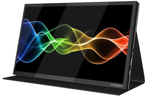 Jun-Saxifragelec Monitor Portatile 10.1 Pollici Mini Monitor Display 1024x600 IPS HDMI LCD per Raspberry Pi, Laptop PC (Non-Touch)