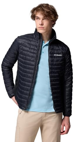 Columbia Powder Pass Hybrid Jacket, Idrorepellenza audace, Isolamento ecologico, Pannelli flessibili, struttura traspirante, Orlo regolabile - da uomo