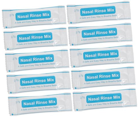 FOMIYES 40 Piezas Paquetes De Sal Para Enjuague Nasal Sobres Caja Sal Eficaz y Segura Para Limpieza Nasal Niño Niña y Adultos Solución Salina Instantánea y Cuidado Diario