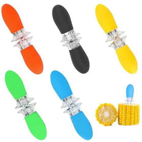 INNAL 10 Pezzi Acciaio Inox Forchettone Spiedini di Mais,Forchette per Mais,Forchette Per Barbecue,Forcella Della Frutta,Acciaio Inox Pannocchie di Mais per Cucina Casalinga,Barbecue,Picnic