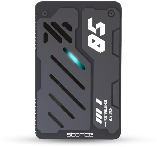 Storite External Hard Drive 1TB USB 3.0 Lightweight Data Backup & Storage Plug And Play Harddisk Portable Gaming Harddrive Memory Extended Hdd For Games Laptop PC Mac Desktop