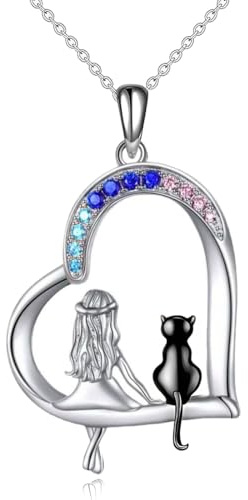 COYUN Ketten für Mädchen, Halsketten mit süßen Katzenanhängern, Weihnachts- und Geburtstagsgeschenke Geschenke, Schmuck für Kinder, Mädchen, Frauen, Damen