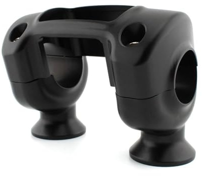 Riser Per Manubrio Per Harley Dyna Fat Bob CVO FXDFSE Dyna Street Bob FXDBB 2013-2016, Adattatore Prolunga Morsetto Tubo Disassato. Rialzi Clip Di Aumento Dell'Altezza(NERO)