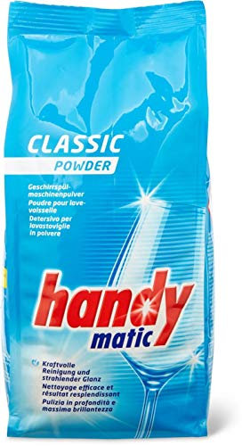 HandyMatic Classic Spülmaschinenpulver Geschirrpulver Phosphat-FREI, Spülmaschinen Pulver für 330 Wäschen, 6x 1,5 kg, Geschirrreiniger Spülpulver, Geschirrreinigerpulver