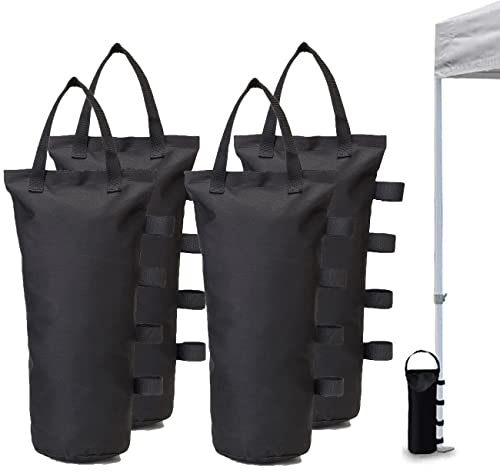 Canopy Weights Bag Leg Weight for Pop up Canopy Tent, Sand Bags for Patio Umbrella Instant Outdoor Sun Shelter,4 Pack-Black