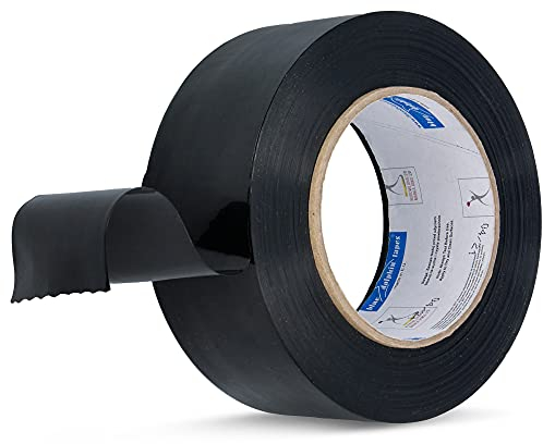 Blue Dolphin™ UNIVERSAL Wasserdichtes Klebeband Schwarz 50 mm x 50 m Innen & Außen | Profi Gewebeband Panzertape Panzerband Für Baufolie Malervlies Abdeckfolie Malerfolie Reparieren Befestigen Bündeln