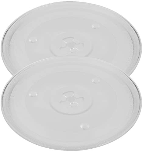 SOLUSTRE 2pcs Microwave Glass Plate Microwave Turntable Tray for Oven Cooking Replacement Turntable Plate for Kitchen