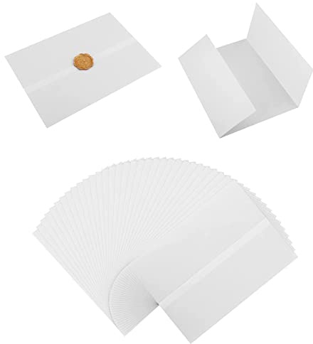 40pcs Vellum Jackets, 5x7inch Pre-Folded Translucent Vellum Wrap Jackets for Wedding Invitations, Bridal Shower, Baby Shower, Birthday Party