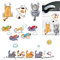 Adesivi per Auto Gatto 3D,Mengger 13pcs Gatti Divertente Adesivi Auto Adesivi per Gatti dei Cartoni Animati per Auto,Camion,Moto,Paraurti,Finestra,Laptop