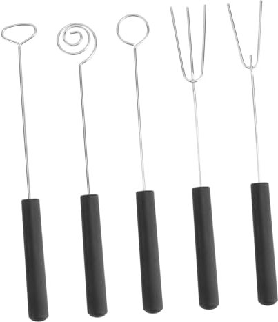 BESTonZON 5st Schokoladen-tauchwerkzeuge Fonduegabel Aus Edelstahl Kabob- Tauchgabeln Fondue Set Schokoladengabel Gabeln Aus Metall Backen Tauchwerkzeuge Fondue Gabeln Dip-sauce Burrito