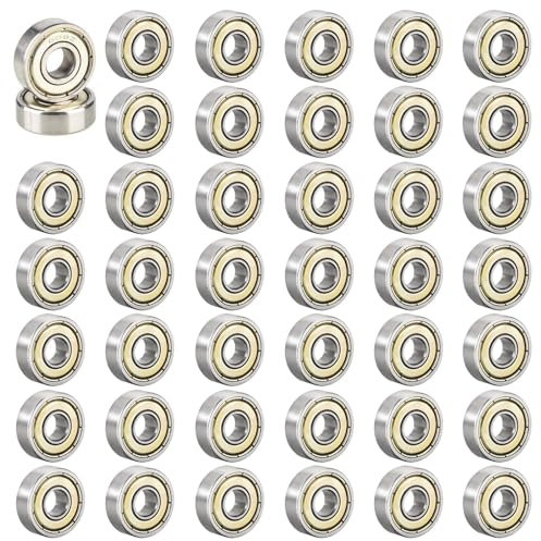 40 Stück Kugellager 608 ZZ, 608 Kugellager 8mm x 22mm x 7mm Metall Double Shielded Miniatur Rillenkugellager, 608zz kugellager für Skateboard Roller Inline Skates, Schlittschuhen und Rollerblades