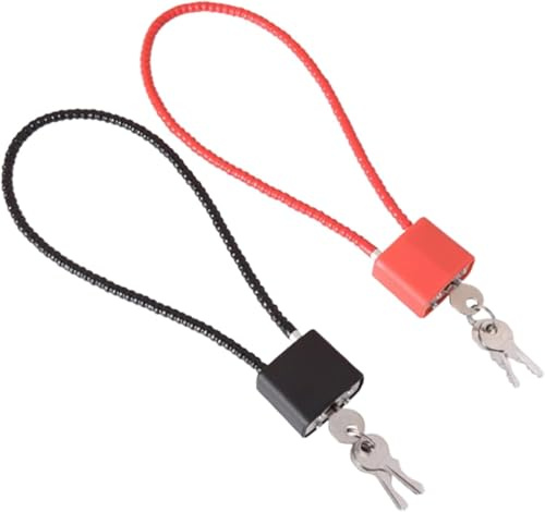 Lucchetto e catena, 2 lucchetti per cavi di sicurezza, serratura per bidoni della spazzatura, lucchetto con staffa lunga per esterni, bidone della spazzatura, valigia, scuola, cancello della
