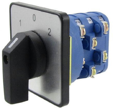 QXSJEDYCH Commutateurs de commutation rotatifs Commutateur de transfert automatique, AC 440 V 240 V Position marche/arrêt/marche, commutateurs combinés universels à came rotative Interrupteurs