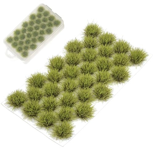 32 Pièces Plantes Modélisme Herbe, Statique Tufts, Statique Touffes d'herbe, Modélisme Décoration Miniature pour Bricolage Chemin de Fer Paysage Gazon Artificiel Gazon Miniature (Herbe Printanière)