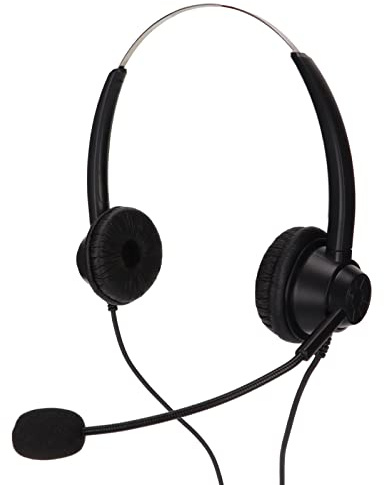 Casque D'écoute Filaire Professionnel, Confortable, Réduction du Bruit, Casque Binaural pour Center D'appels, pour Le Bureau et la Maison, Noir