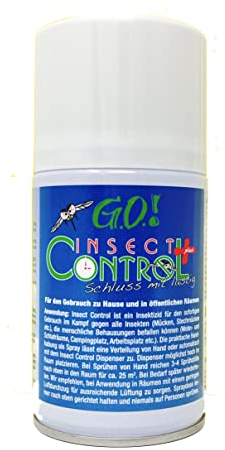 GO! Insect Control VORRAT: 1X Spraydose zu 250ml Insekten-Spray zur Fliegenabwehr gegen Schnacken, Fliegen, Wespen, Stechmücken u.a. (Gänseblümchen-Extrakt) …
