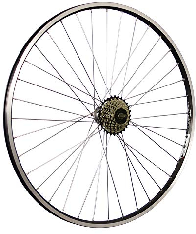 28 Zoll Hinterrad Zac19 Hohlkammerfelge geöst mit 7 Fach Shimano Schraubkranz - schwarz