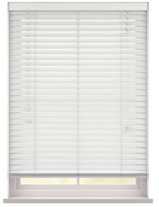Made to Measure Real Wood Venetian Blind with Strings - Ultra White