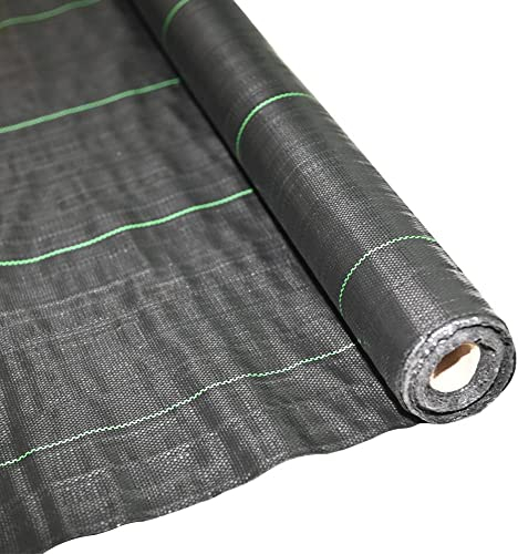 Ram® - Tela resistente para control de malas hierbas, membrana de protección contra los rayos UV, para patios, jardín, parterres, paisajismo (2 m x 10 m), color negro