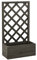 KOIECETA Tannenholz Massiv Garten Spalier mit Blumenkasten Pflanzkasten Rankhilfe Rankkasten Rankgitter Blumenständer Blumenkübel Grau 50x25x90cm