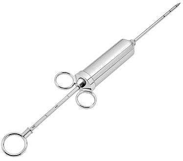 Keij Zubehör - Edelstahl Fleisch Injektor - Marinadenspritze