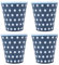 4 Tazze da Caffè in Melamina, Otufan 260 Ml/8,7 Once Tazza in Melamina Melamina con Pois Blu Scuro Tazza Per Bevande in Porcellana Imitazione Adatta Per Regali di Ristoranti Per Feste in Casa
