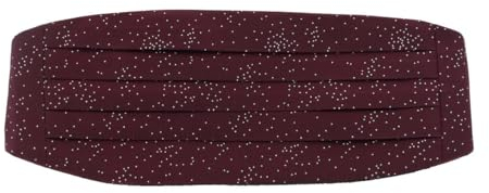Trafalgar Herren Mystere Metallic Polk A Dot Kummerbund, Rot/Ausflug, einfarbig (Getaway Solids), Einheitsgröße