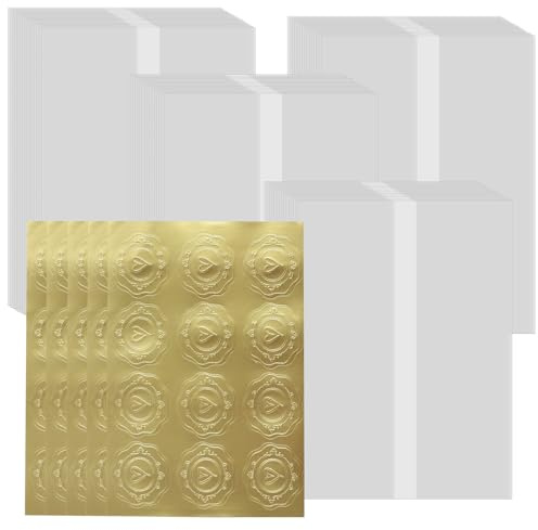 60Pack Vellum Jackets for 5x7 Invitations, Pre Folded Vellum Paper Jackets with 60 Sealing Stickers, Translucent Thickened Vellum Wrap Jackets for Baby Shower Birthday Wedding Invitations