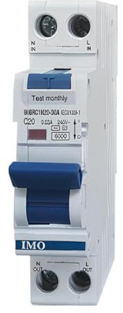 Disjoncteur Différentiel 30ma 20a - Type Ac - 6ka - Courbe C - 1p+n - 1 Module - Imo